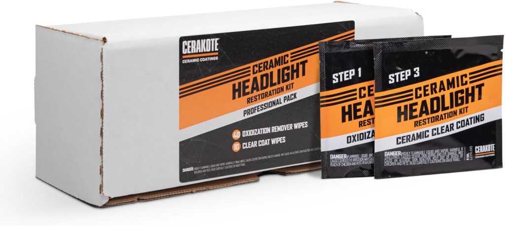 cerakote ceramic headlight restoration kit guaranteed to last as long as you own your vehicle brings headlights back to 1 1