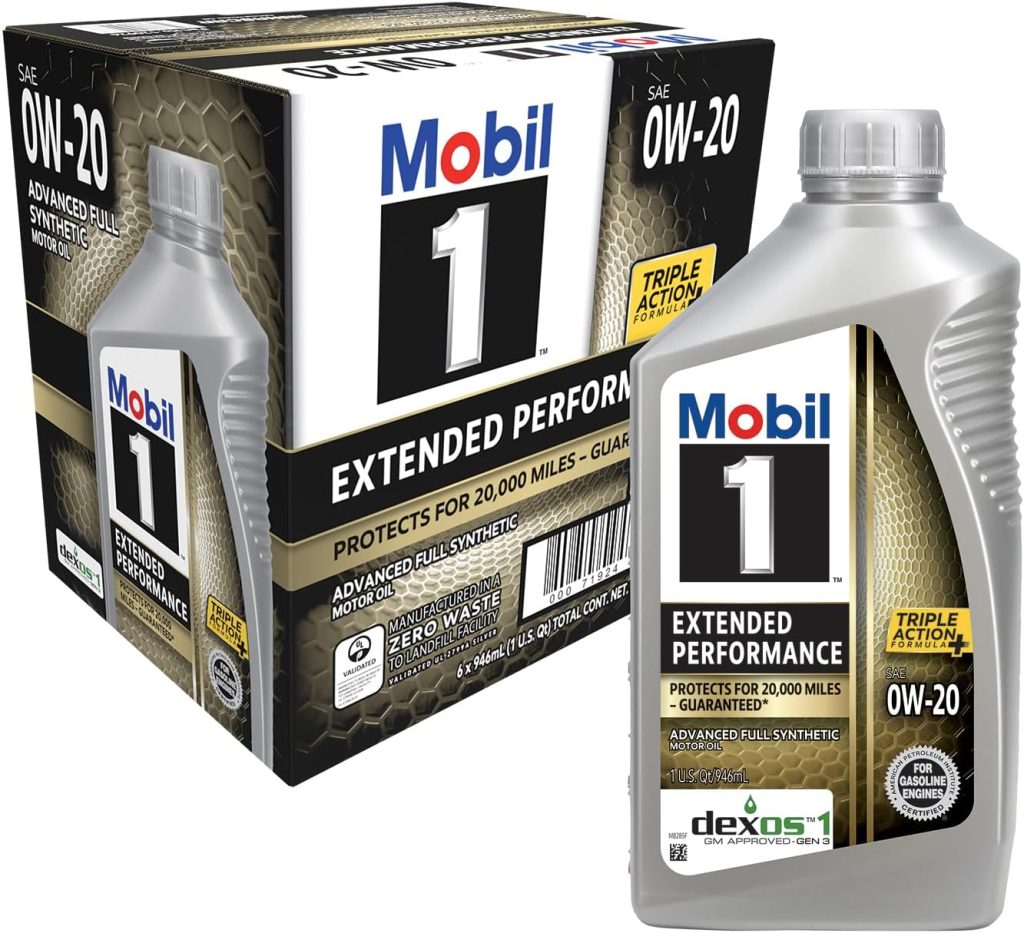 mobil 1 extended performance full synthetic motor oil 0w 20 1 quart 6 pack